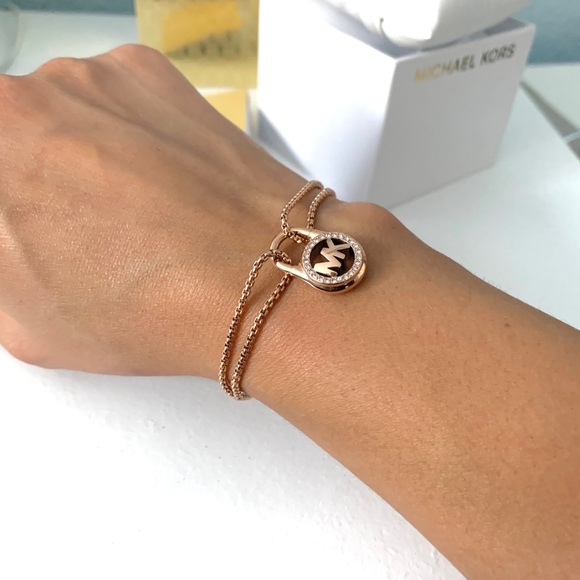 NWT authentic MK rosegold plated slider bracelet - Picture 6 of 6